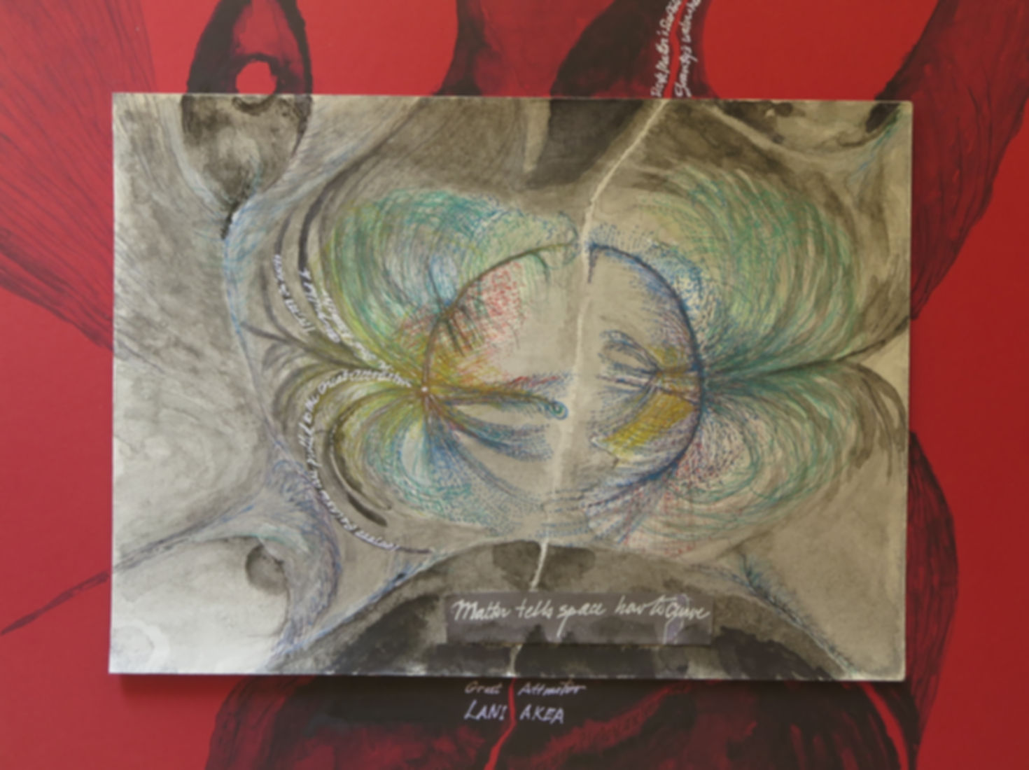 Laneakia = The Great Attractor Watercolour by Charles Jencks