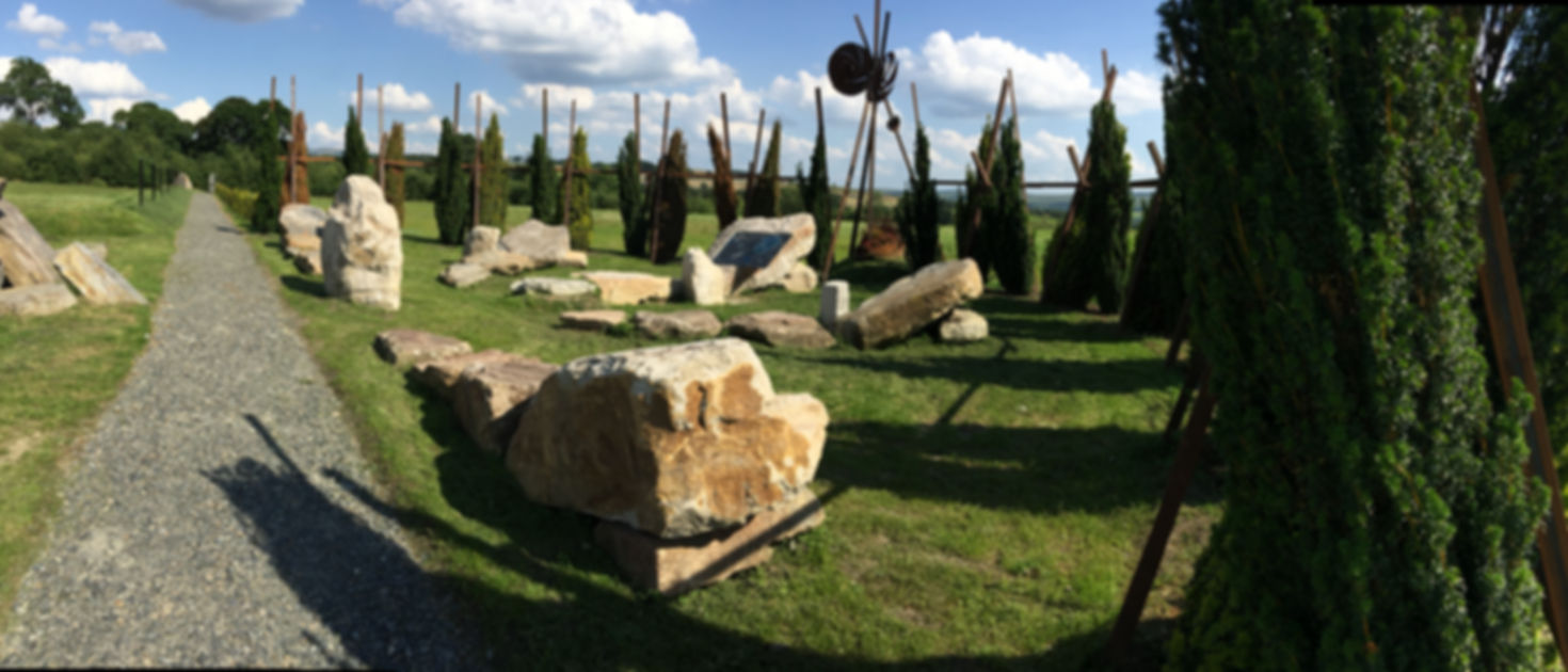 Cosmic Collisions rocks, yew & resin